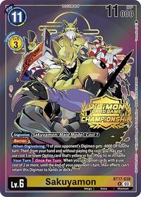 Sakuyamon (Championship 2024 Gold Stamp Card Set) #BT17-038 R