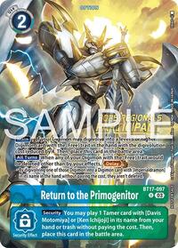 Return to the Primogenitor (Regionals 25-26 Season 2 Participant) #BT17-097 U