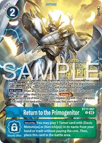 Return to the Primogenitor (Regionals 25-26 Season 2 Champion) #BT17-097 U