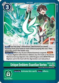 Unique Emblem: Guardian Vortex #EX11-072 C