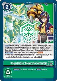 Unique Emblem: Honeycomb Commander (Dawn of Liberator Box Topper) #P-230 P