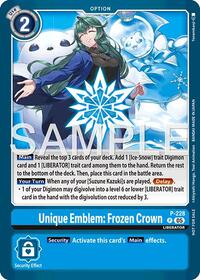 Unique Emblem: Frozen Crown (Dawn of Liberator Box Topper) #P-228 P