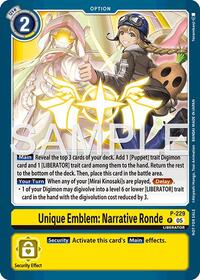 Unique Emblem: Narrative Ronde (Dawn of Liberator Box Topper) #P-229 P