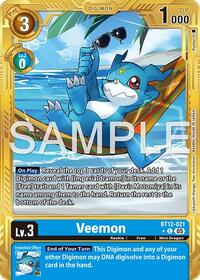 Veemon - BT12-021 (Gold Border) #BT12-021 C