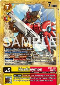 RizeGreymon - BT21-044 (Gold Border) #BT21-044 U