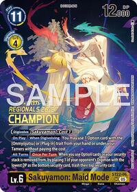 Sakuyamon: Maid Mode (Regionals 26-27 Season 1 Champion) #ST22-06 SR
