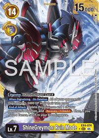 ShineGreymon: Ruin Mode (Gold Border) #EX4-074 SR