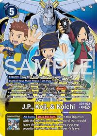 J.P., Koji, & Koichi (Alternate Art) #AD1-023 R