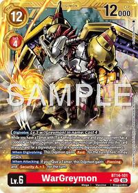 WarGreymon - BT14-101 (Gold Border) #BT14-101 SEC