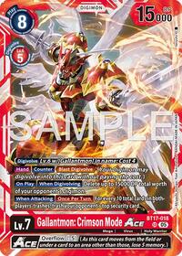 Gallantmon: Crimson Mode ACE (Reprint) #BT17-018 SR