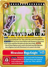 Miraculous Mega Knight (Gold Border) #BT17-095 U