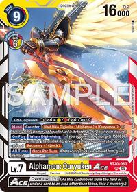 Alphamon: Ouryuken ACE (Reprint) #BT20-060 SR