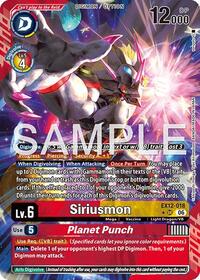 Siriusmon // Planet Punch (Alternate Art) #EX12-018 SR
