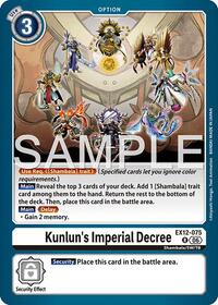 Kunlun's Imperial Decree #EX12-075 R
