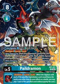 Paildramon - AD1-011 (Regionals 26-27 Season 2 Champion) #AD1-011 R