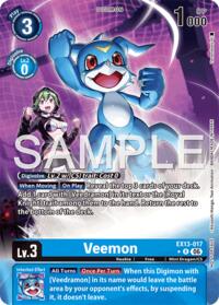 Veemon (Extended Art) #EX13-017 R