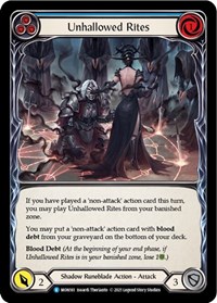 Unhallowed Rites (Blue) #MON161