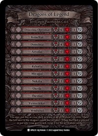 Dragons of Legend Invocation Placeholder Card #UPR225