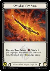 Obsidian Fire Vein // Kunai of Retribution #HNT100//HNT056