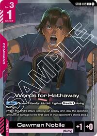 Words for Hathaway (C+) #ST08-012