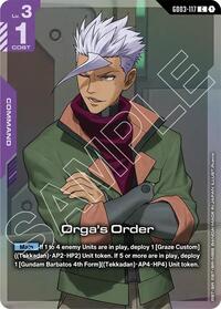 Orga's Order (Premium Card Collection Gundam Assemble) #GD03-117