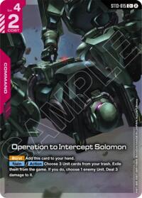 Operation to Intercept Solomon (C+) #ST13-015