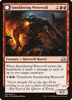 Smoldering Werewolf // Erupting Dreadwolf #142