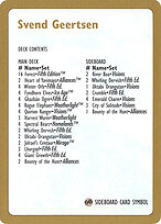 Svend Geertsen Decklist #sg0b