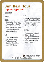Sim Han How Decklist #shh0b