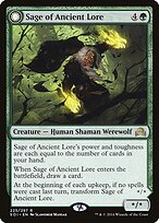 Sage of Ancient Lore // Werewolf of Ancient Hunger #225