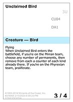 Unclaimed Bird #CU04