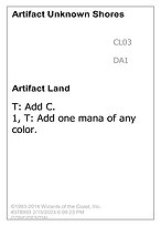 Artifact Unknown Shores #CL03a
