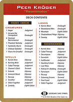 Peer Kröger Decklist #pk0b