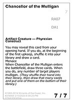 Chancellor of the Mulligan #RA07b