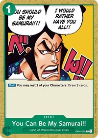You Can Be My Samurai!! #OP01-055