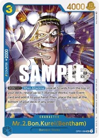 Mr.2.Bon.Kurei (Bentham) (Store Championship Participation Pack Vol. 2) #OP01-084