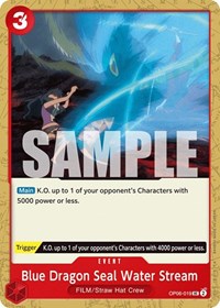Blue Dragon Seal Water Stream #OP06-019