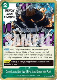 Demonic Aura Nine-Sword Style Asura Demon Nine Flash #OP07-036
