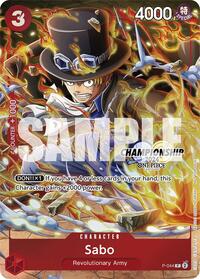 Sabo (CS 2024 Event Pack Finalist) #P-044