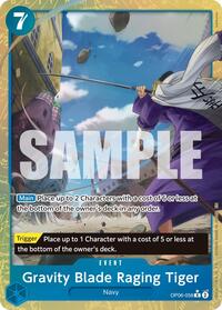Gravity Blade Raging Tiger (Alternate Art) #OP06-058