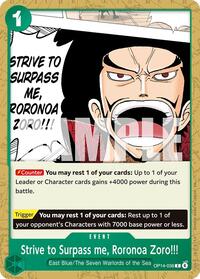 Strive to Surpass me, Roronoa Zoro!!! #OP14-036