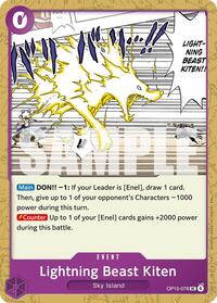 Lightning Beast Kiten #OP15-076