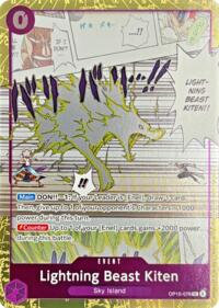 Lightning Beast Kiten (Dash Pack) #OP15-076