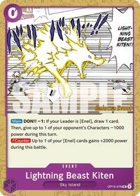 Lightning Beast Kiten #OP15-076