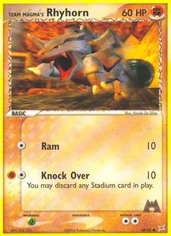 Team Magma's Rhyhorn #68