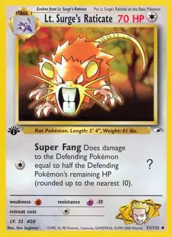 Lt. Surge's Raticate #51