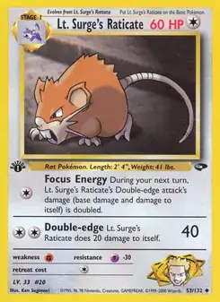 Lt. Surge's Raticate #53