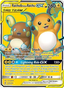 Raichu & Alolan Raichu GX #220