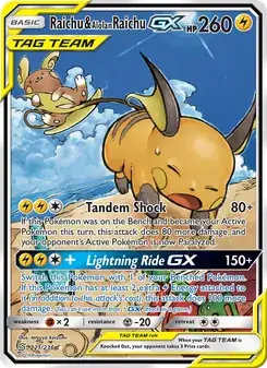 Raichu & Alolan Raichu GX #221