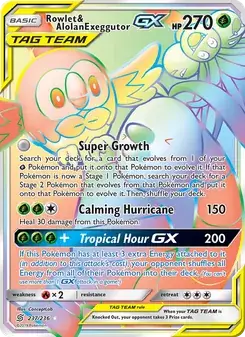 Rowlet & Alolan Exeggutor GX #237